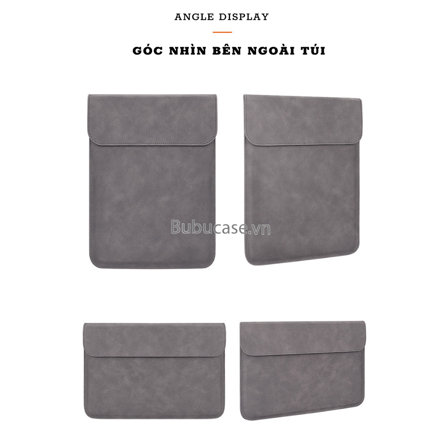 Túi Da Kháng Nước Cao Cấp Dành Cho Macbook / Laptop, Chống sốc, Thiết Kế Đơn Giản, Sang Trọng