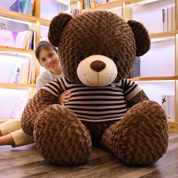 Gấu Bông Teddy 1M8 Gấu Bông To Khổng Lồ Siêu Cute Dễ Thương Vải Lông Xù Cao Cấp Đàn Hồi Đa Chiều Làm Quà Tặng Sinh Nhật