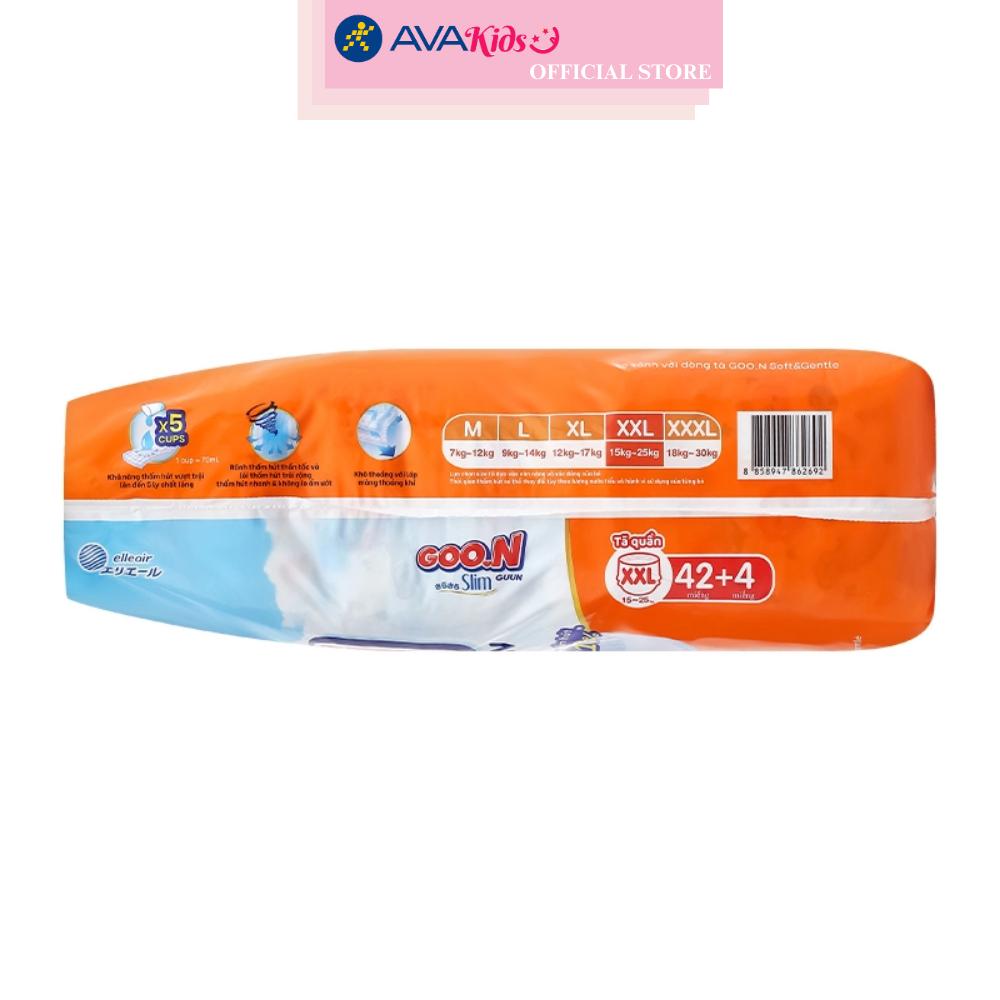 Tã quần GOO.N Slim size XXL 42 + 4 miếng (15 - 25 kg)