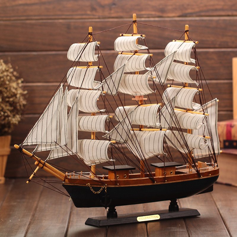 Mô hình thuyền gỗ thuận buồm xuôi gió Size lớn