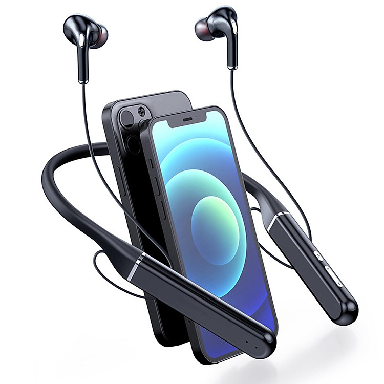 S650 100 Giờ Có thể dùng thẻ nhớ không Bluetooth Bass Trong Tai Tai Nghe Không Dây Từ Tính Cổ Thể Thao Chạy Bộ Tai Nghe Nhét Tai Chống Nước Chống Ồn
