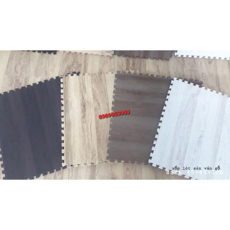 Thảm vân gỗ xám 45×45×1cm và 30×30×1cm màu gỗ nâu, trắng, gỗ vàng,