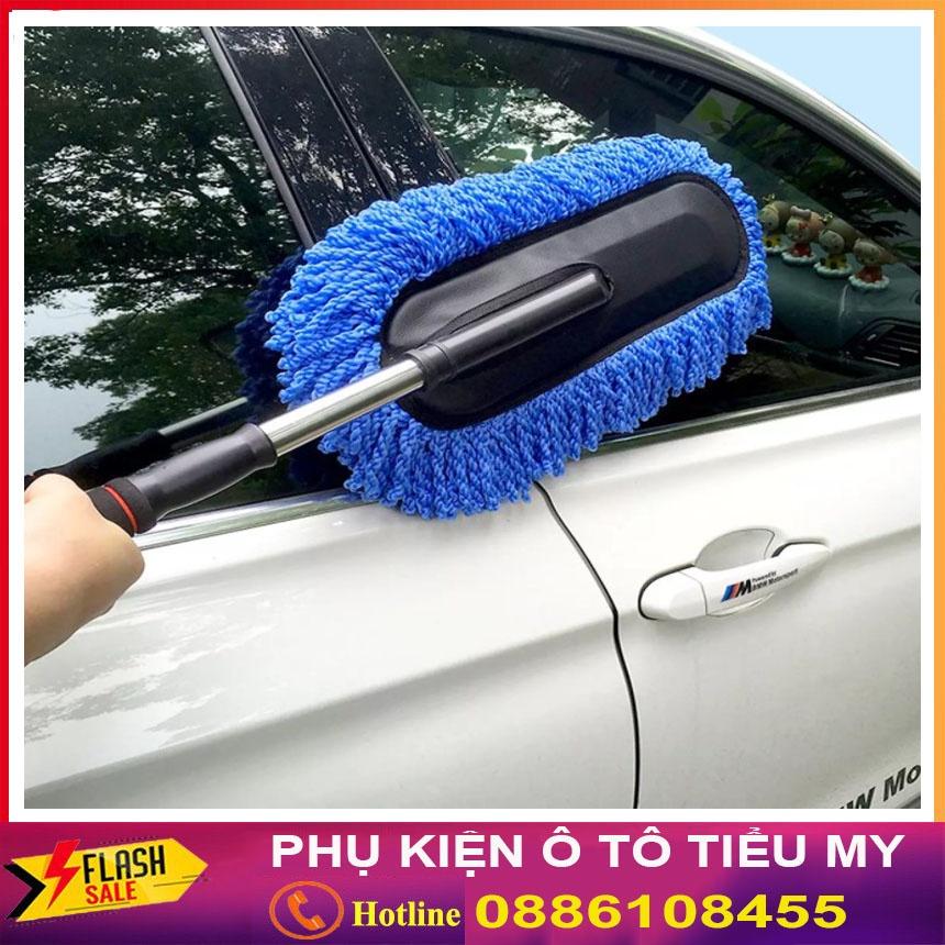 Chổi dẹt lau rửa xe ô tô chuyên dụng - cán kéo dài đa năng, dễ dàng mang hay cất gọn trên xe oto