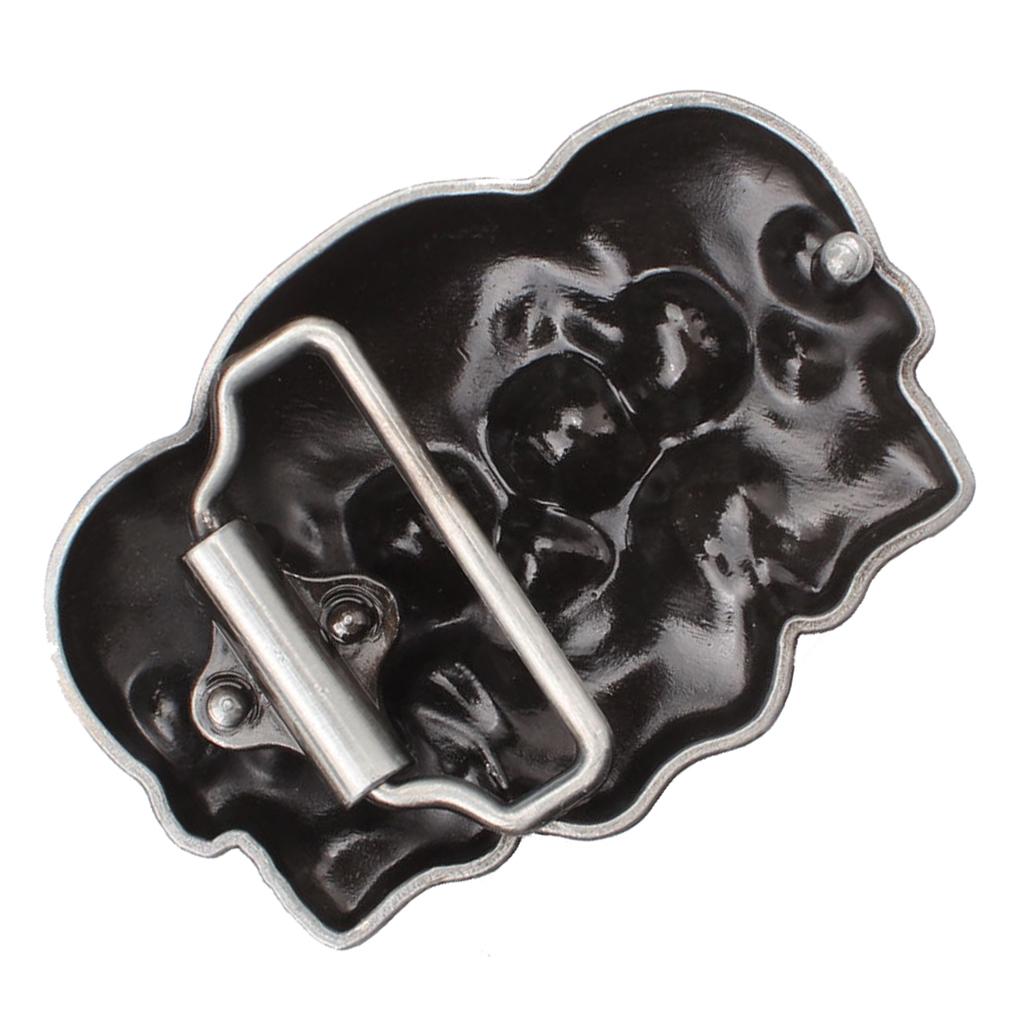 Punk Skull Belt Buckle Antique Silver 3D Skull Head Gothic Motorcycle Biker