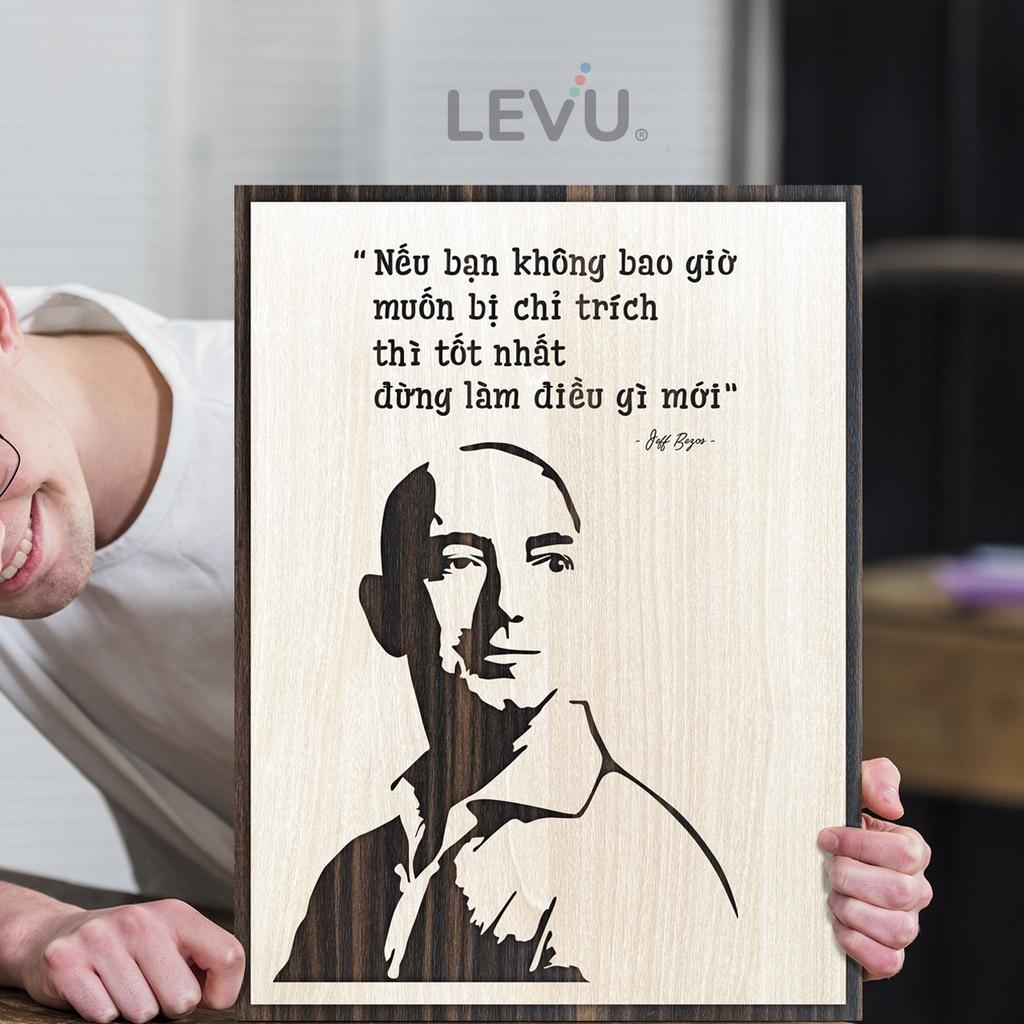 Tranh slogan câu nói hay ngắn gọn nổi tiếng của Jeff Bezos LEVU NT08