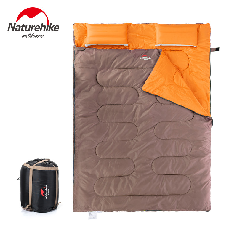 Túi Ngủ Đôi Naturehike 2 Người Kèm Gối SD15M030-J (Có thể tách rời thành 2 túi ngủ đơn)