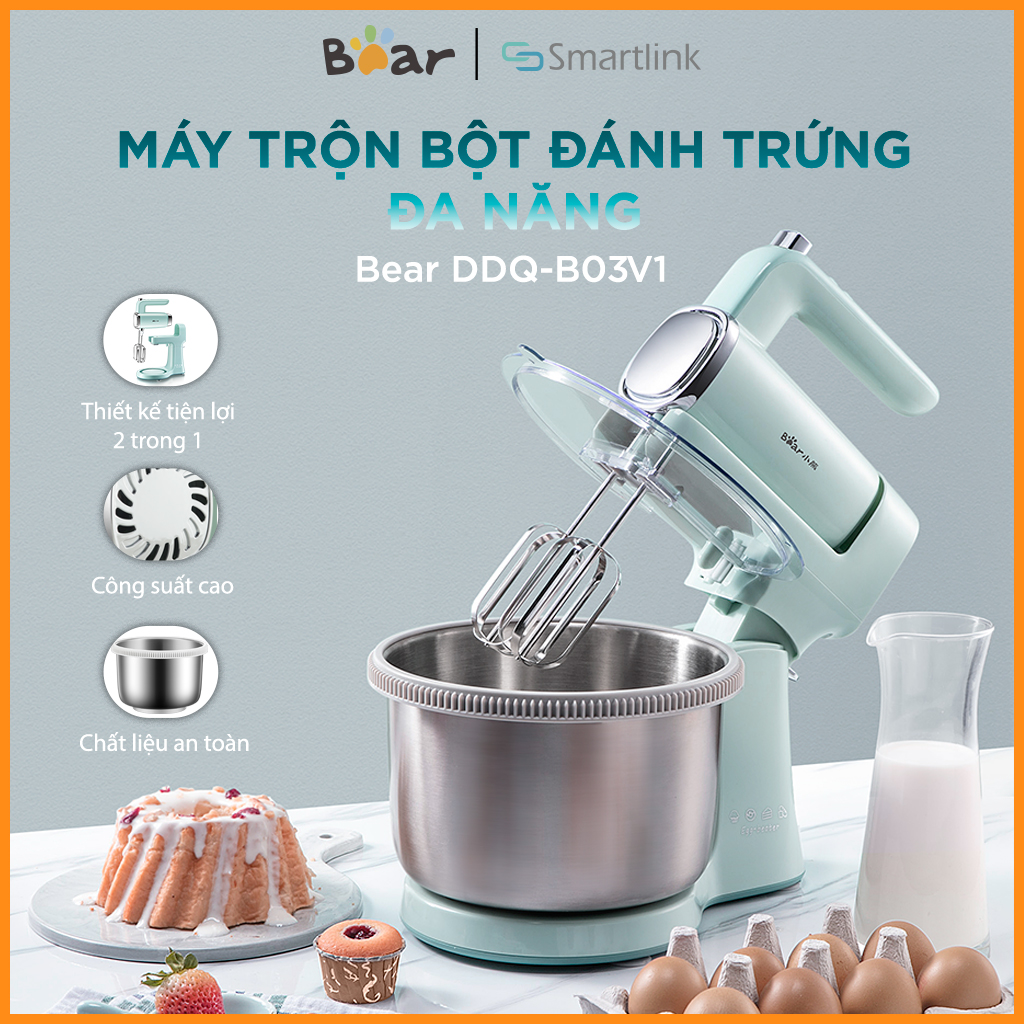 Máy Đánh Trứng và Trộn Bột Bear DDQ-B03V1 300W - Hàng Chính Hãng