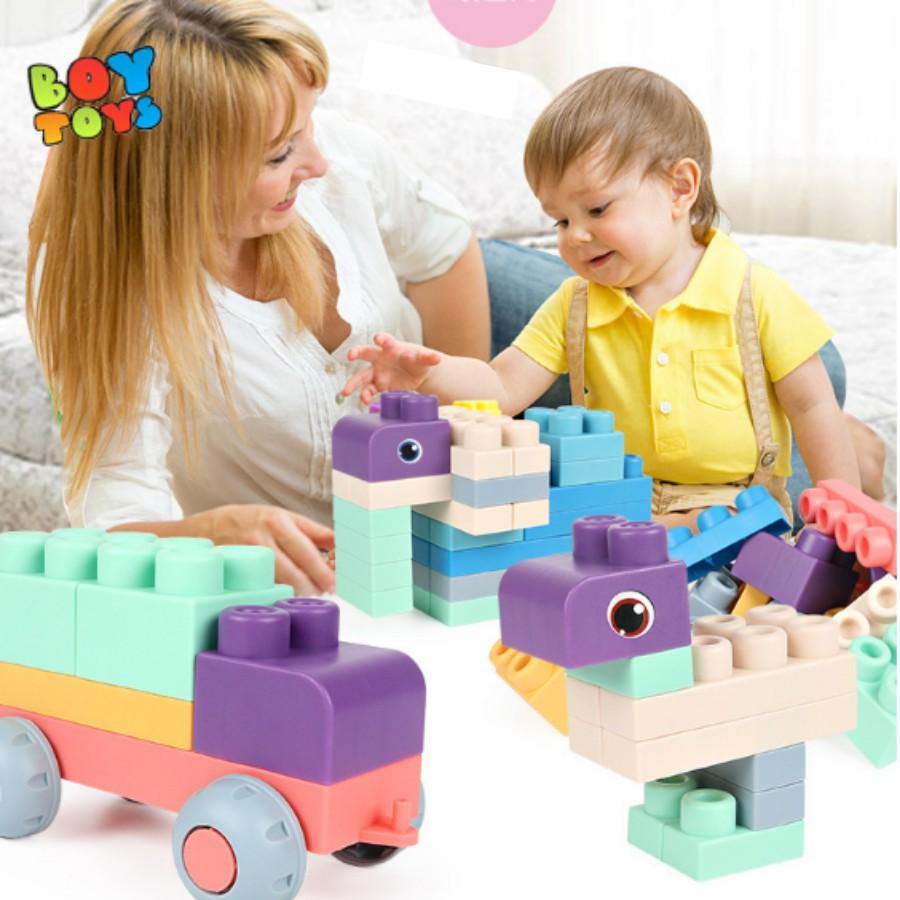 Đồ chơi xếp hình cao su mềm 20 miếng ghép lớn cho bé lắp ghép dễ dàng kích thích trí thông minh