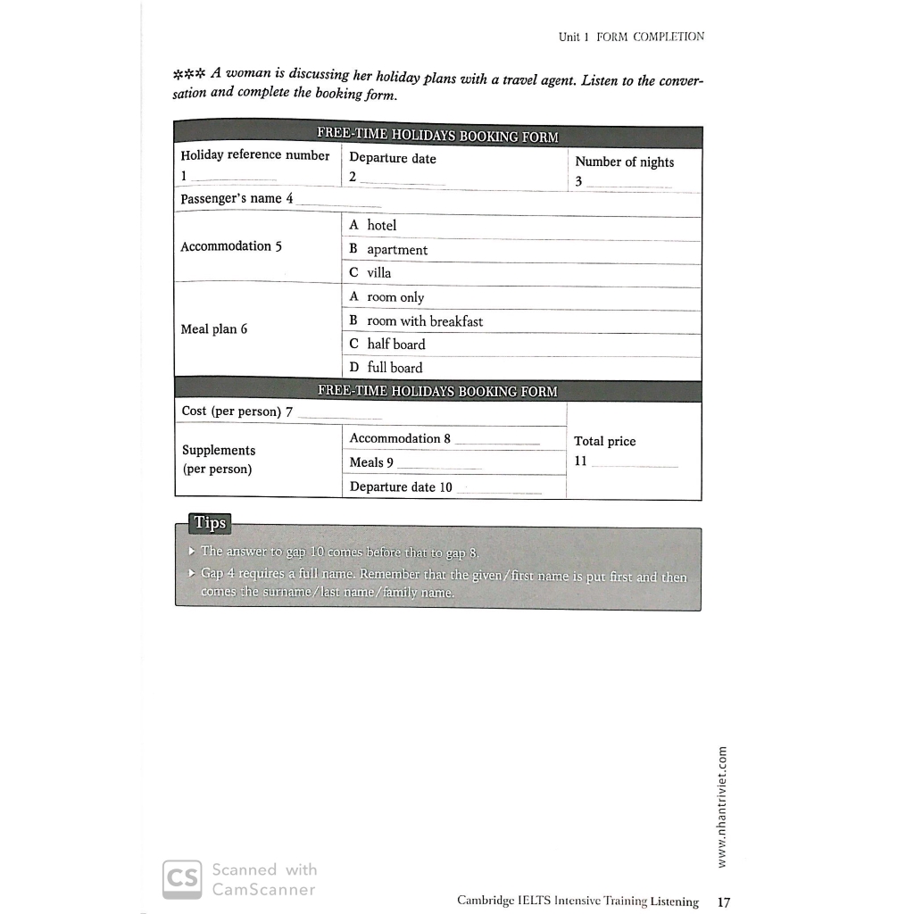 Cambridge Ielts Intensive Training Listening (Kèm file MP3)
