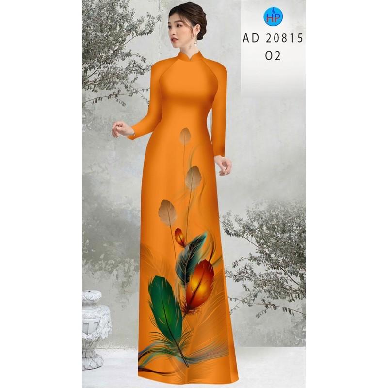 Vải áo dài họa tiết lông chim