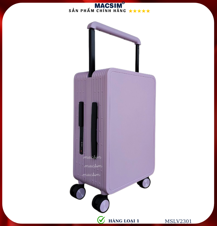 Vali cao cấp Macsim SMLV2301 cỡ 20 inch màu tím- Hàng loại 1