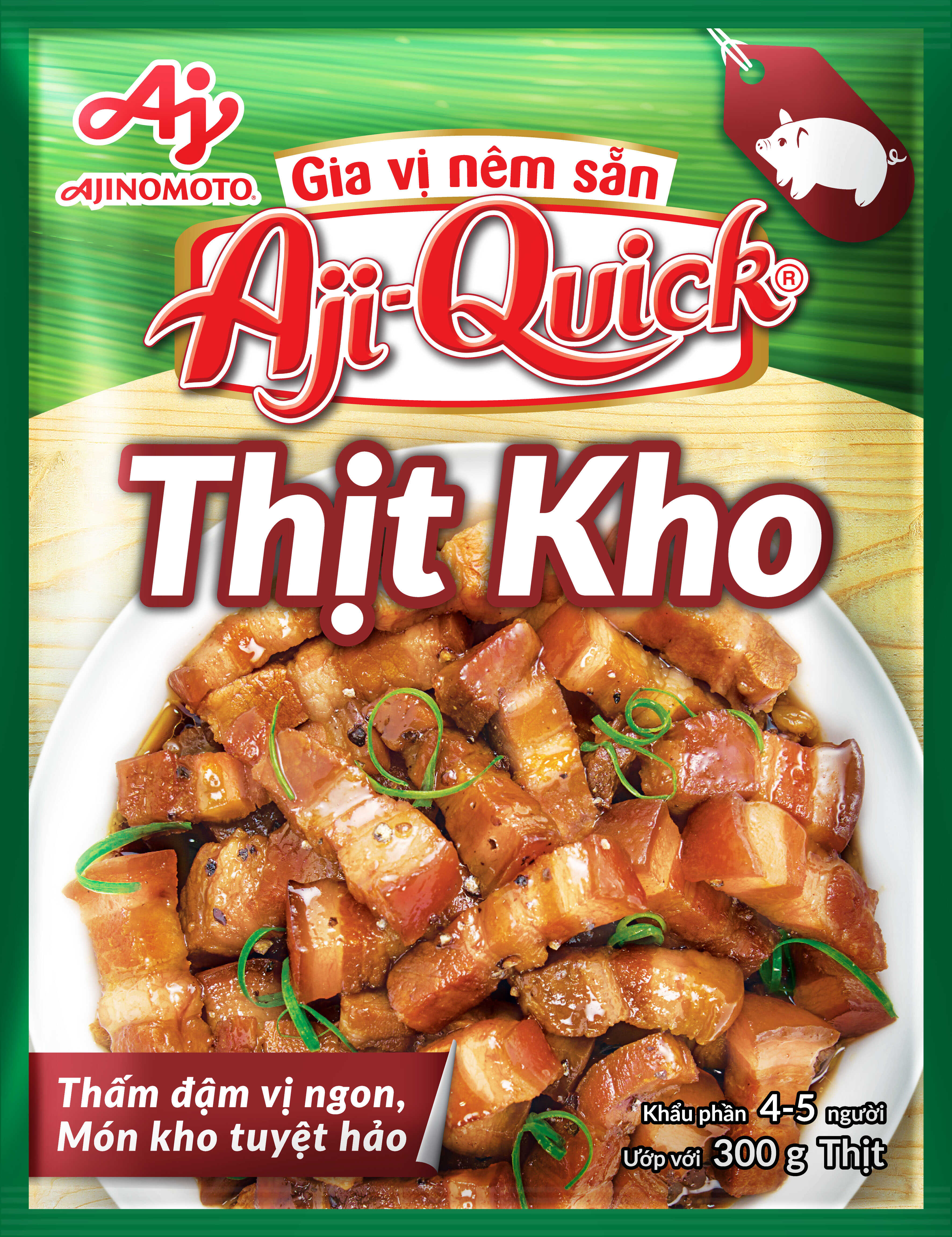 Combo 10 Gói Gia Vị Nêm Sẵn Aji-Quick® Thịt Kho 31g/Gói