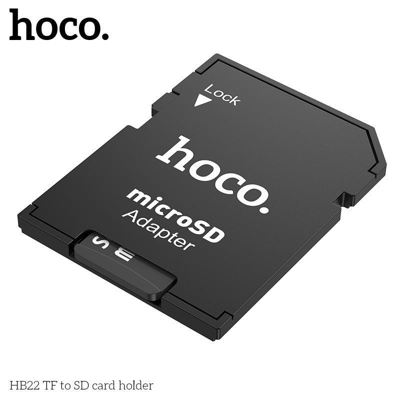 Vỏ thẻ nhớ Micro SD Hoco HB22, áo đọc thẻ SD (TF) sang SD dùng cho máy ảnh, laptop hàng chính hãng Phụ Kiện Camera