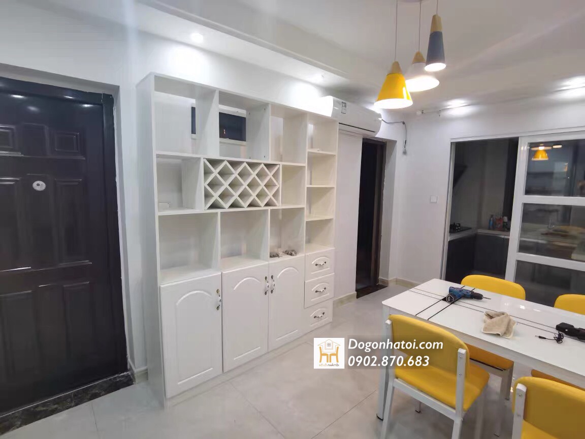 KỆ - TỦ TRƯNG BÀY, TỦ RƯỢU, VÁCH NGĂN PHÒNG KHÁCH TR607 - 2m x 1m6