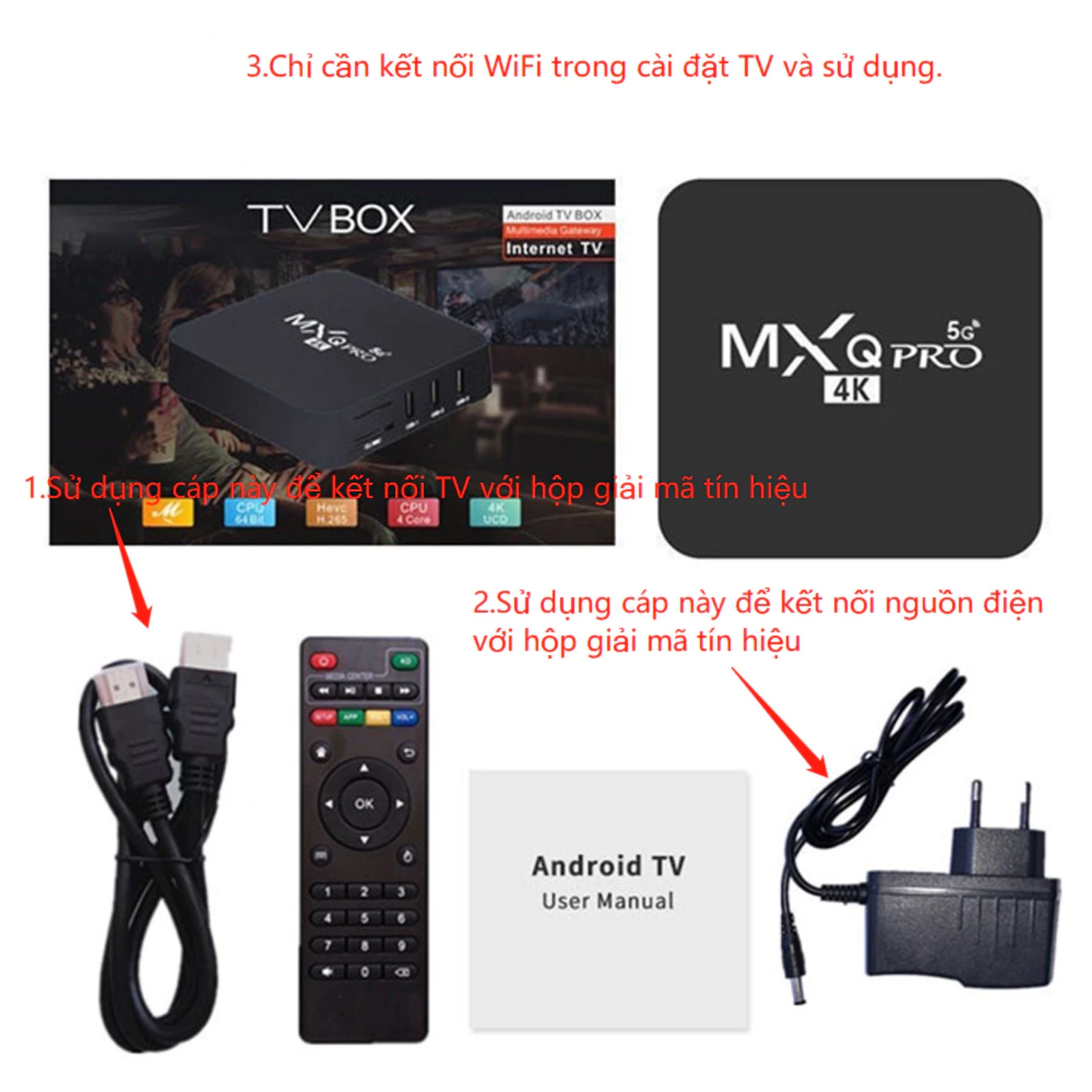 Box MXQ PRO 4K bản 8G+128GB Tiếng Việt Wifi 5G, Android 11.1, xem truyền 108 kênh truyền hình miễn phí, sôi động cùng Euro, Hàng nhập khẩu
