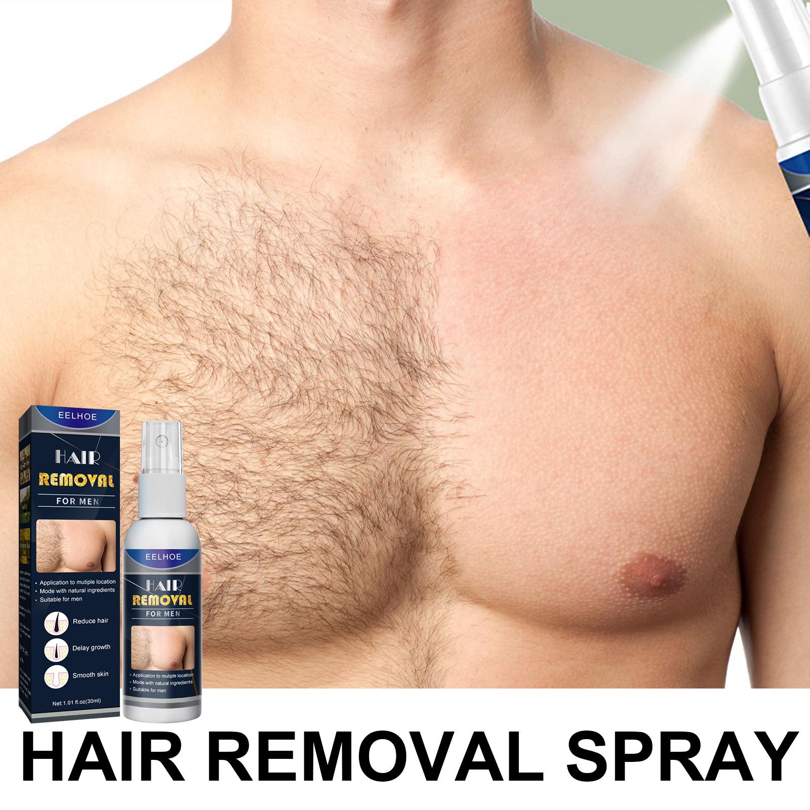 EELHOE 30ml Hair Removal Spray for Men Painless Hair Removal Spray Armpit Gentle Hair Remover Refreshing Quick Hair Removal Cream