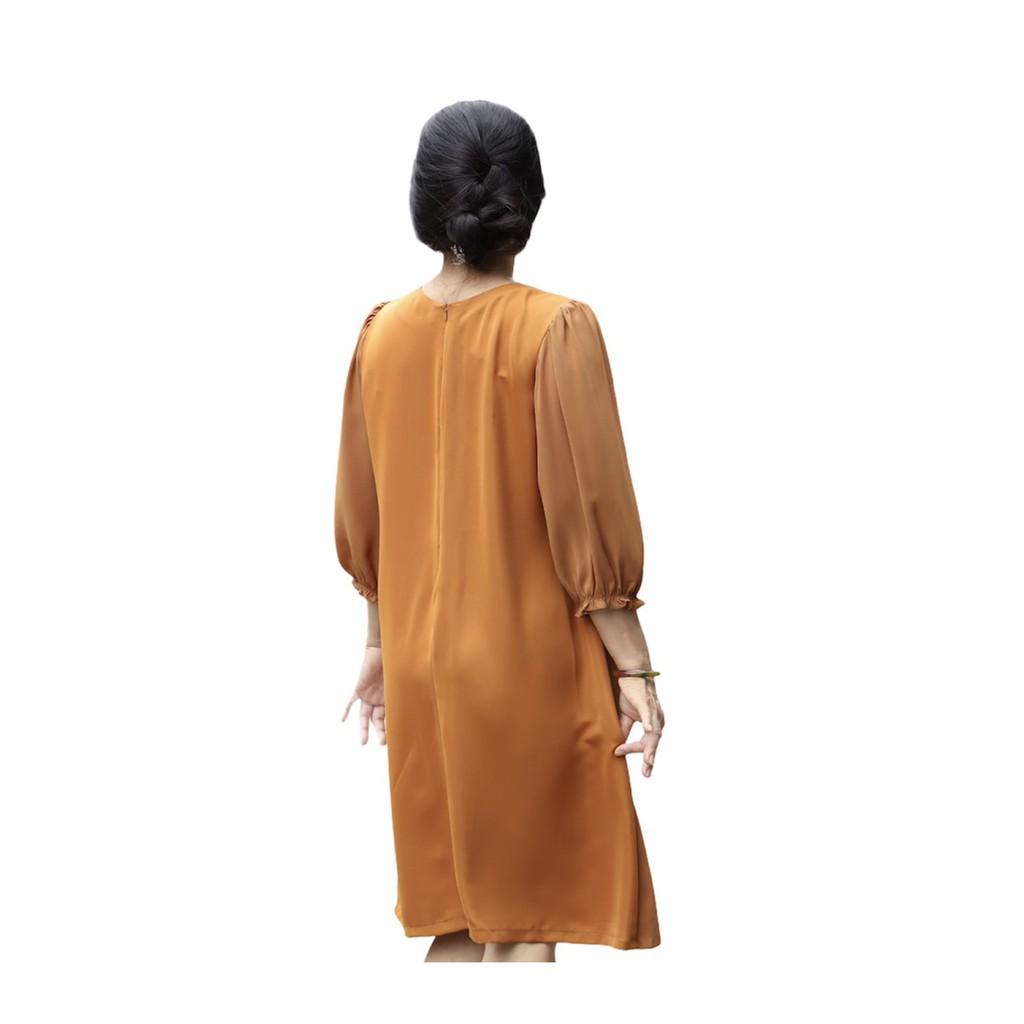đầm trung niên thiết kế họa tiết ảnh thật ( thời trang trung niên lolita xinh) L05-521