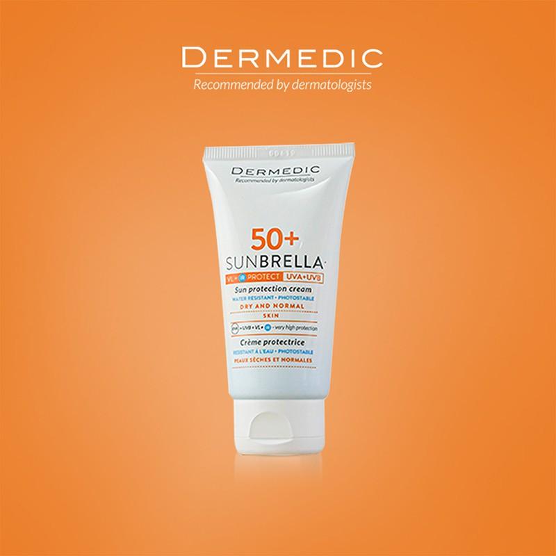 Kem chống nắng dành cho da khô Dermedic Sunbrella SPF 50+ Sun Protection Cream Dry And Normal Skin 50g