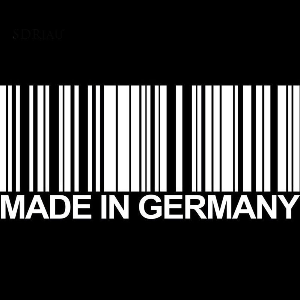 Sticker Mã Vạch Made In Germany Dán Trang Trí Xe Hơi 15.6x6.8cm