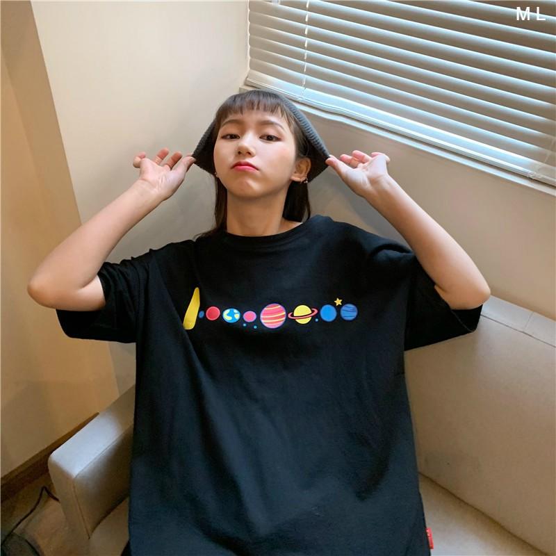 Áo thun tay lỡ in UNIVERSE form rộng ulzzang couple nam nữ UNISEX