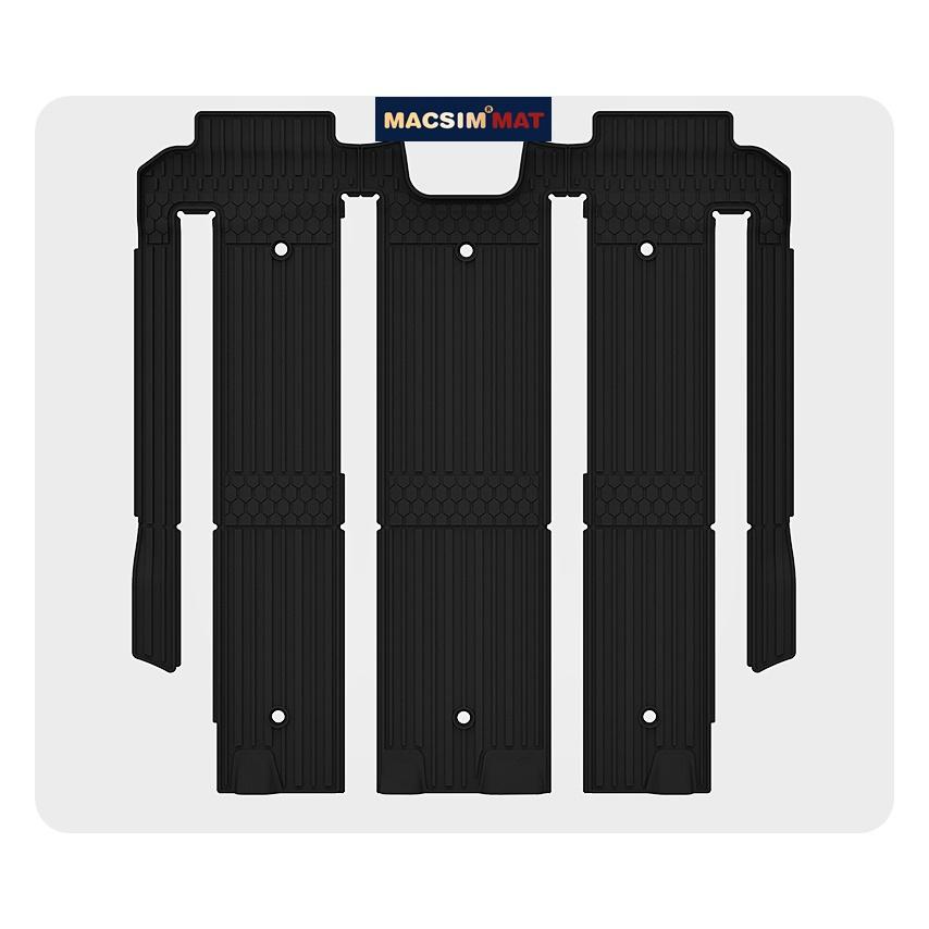 Thảm lót sàn xe ô tô Toyota Sienna 2021 Nhãn hiệu Macsim 3W chất liệu nhựa TPE đúc khuôn cao cấp - màu đen
