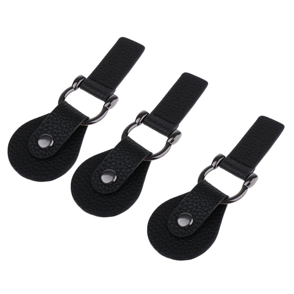 3 May Trên Ví Cầm Tay Giả Da Khóa Tab Tự Làm Túi Đeo Vai Túi Xách Thay Thế-Đen