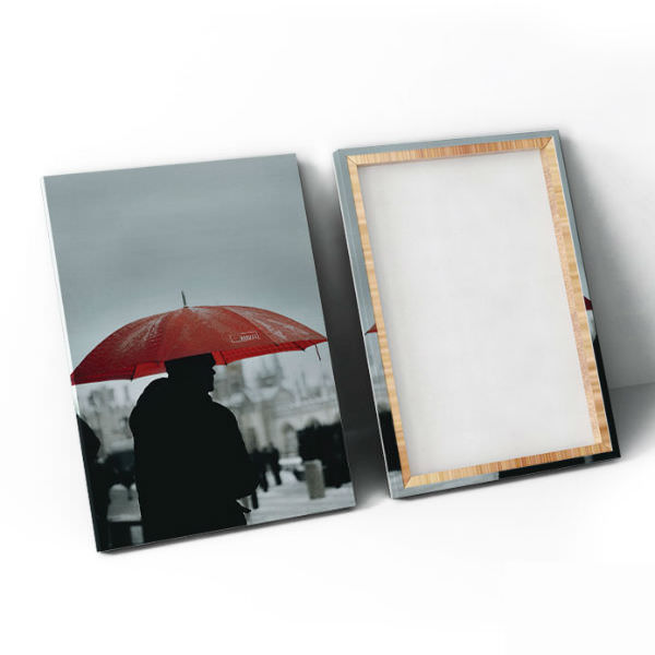 Bộ 3 Tranh Ép Gỗ MDF Treo Tường Quán Cafe "Red Umbrella" W172