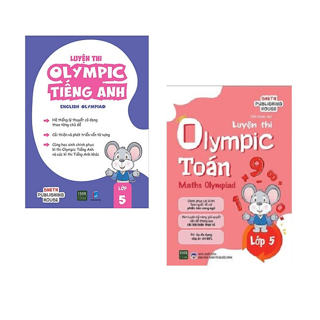 Combo 2 Cuốn Luyện Thi Olympic Toán - Anh Lớp 5