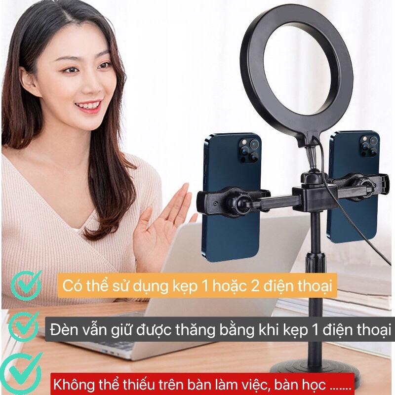 Đèn Livestream Để Bàn 2 Kẹp siêu bền hỗ trợ ánh sáng quay video, tiktok,livestream