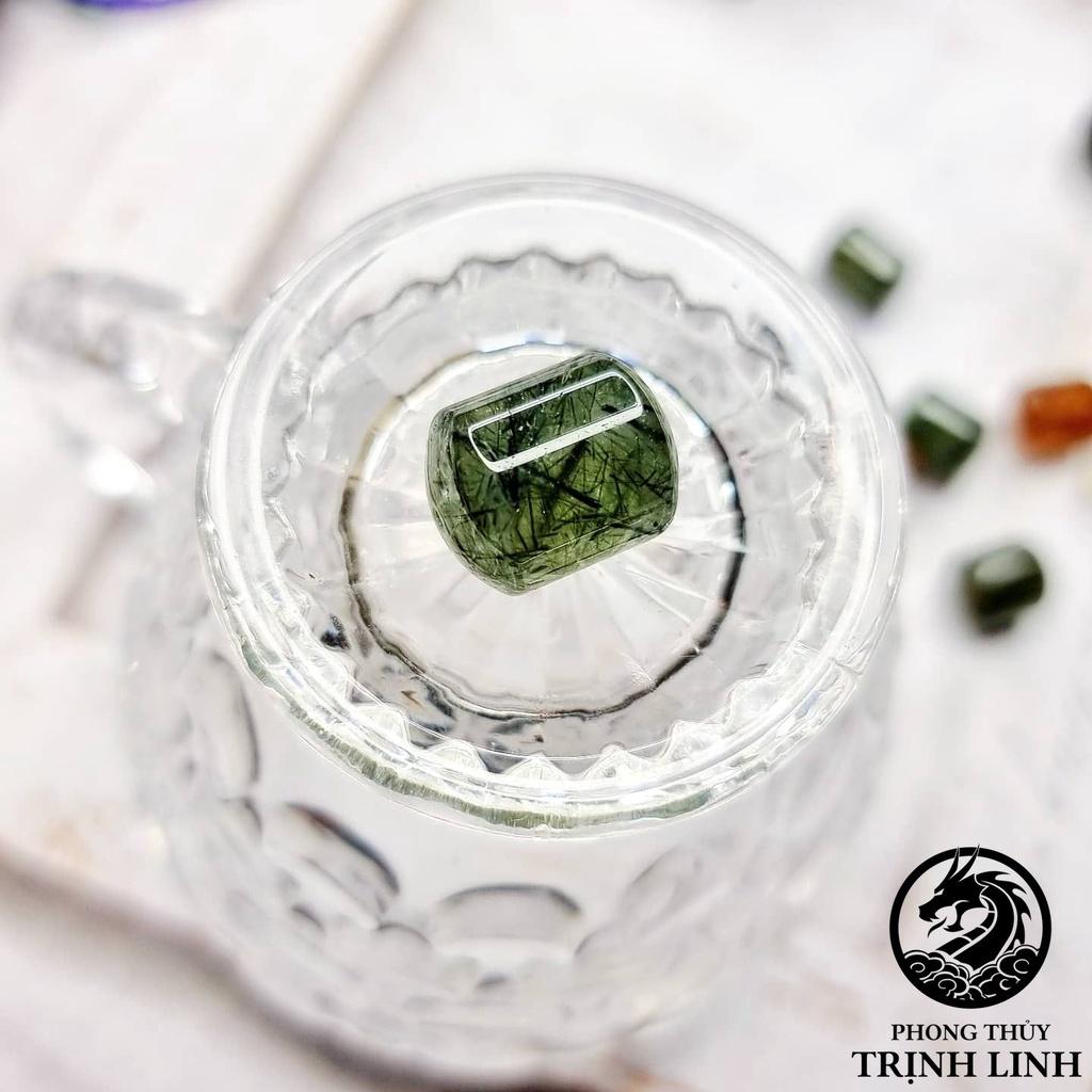 VÒNG TAY LU THỐNG VUÔNG TA TÓC XANH LÁ ĐẬM
