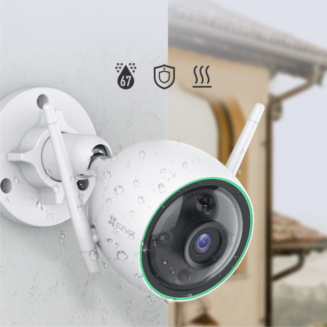 Camera EZVIZ C3N 1080P, WIFI, Chống Nước IP67, Ghi Gình Ban Đêm Có Màu, Tích Hợp AI, Chuẩn Nén Video H.265 - Hàng Chính Hãng