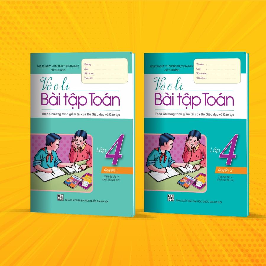 Bộ vở ô li bài tập Toán lớp 4 - quyển 2