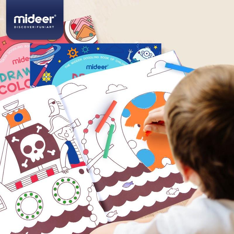 Đồ chơi thủ công 80 bức tranh tô màu cho bé Mideer Drawing Coloring, đồ chơi sáng tạo cho bé 2,3,4,5,6 tuổi