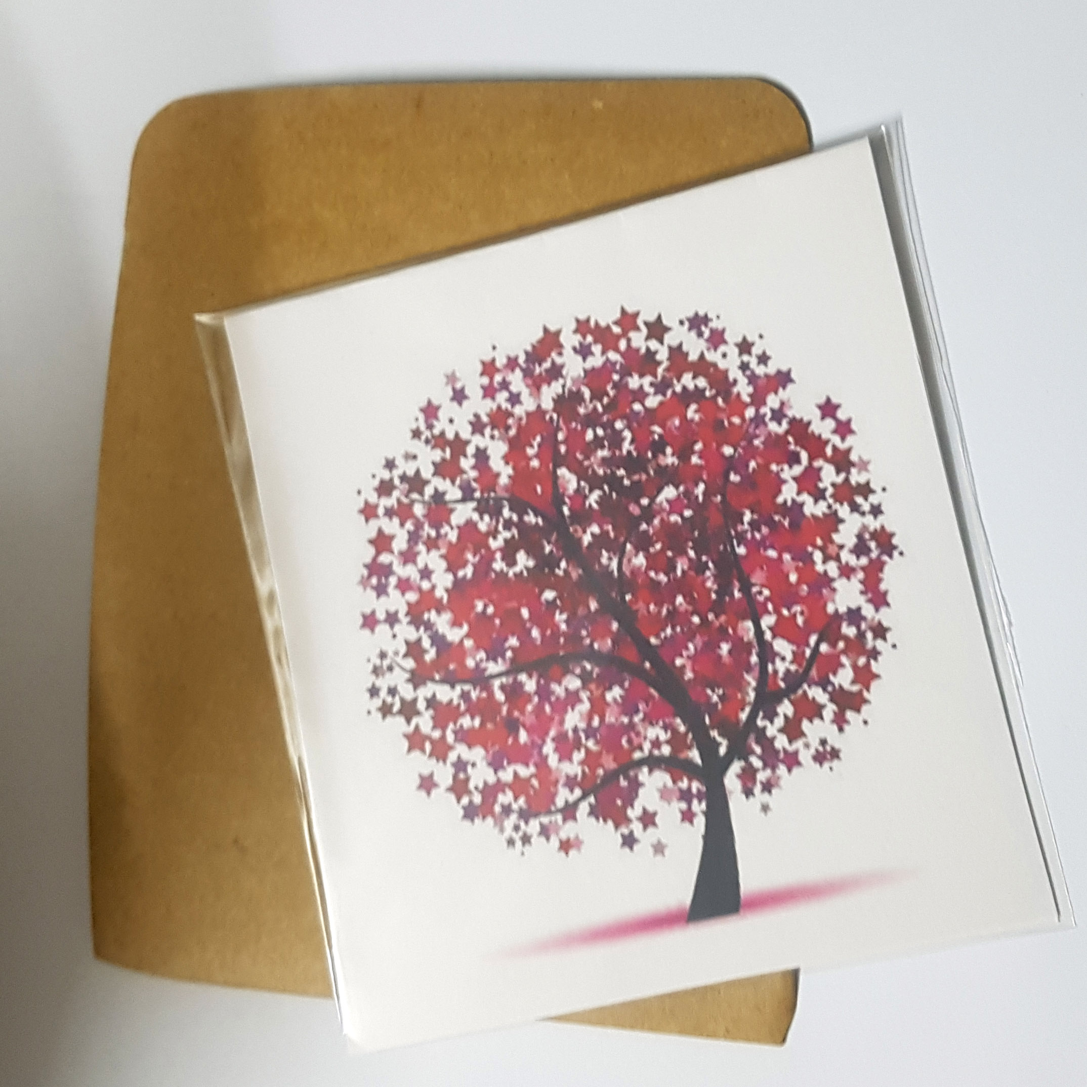 Thiệp in hình cây phong cách làm card quà cám ơn ,chúc mừng sinh nhật và giử tặng người thân yêu.