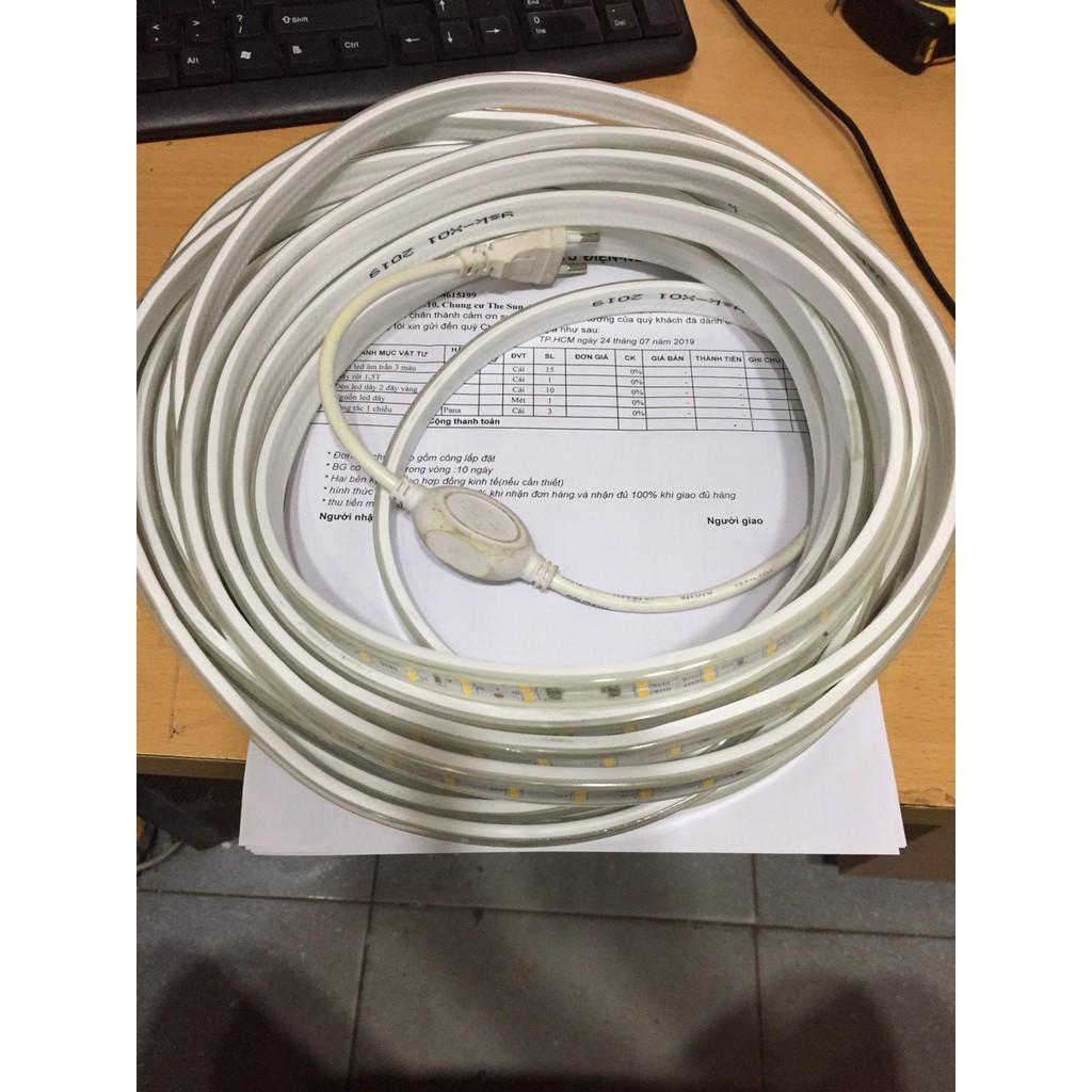 ĐÈN LED DÂY ĐÔI 2835 COMBO 10M + 1 NGUỒN - 2 HÀNG LED - IP65 Chịu nước