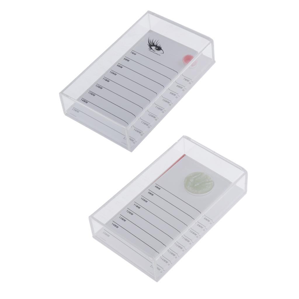 Professional Eyelash Storage Box, Cosmetic Makeup Organizer False Eyelashes Glue Pallet Holder Display Grafting Eye Lashes Extension