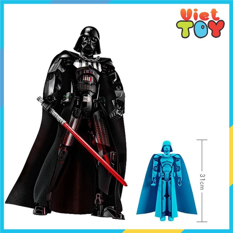 Lắp ráp mô hình nhân vật Darth Vader trong phim Star War cao 31 cm Cực đẹp - 9003