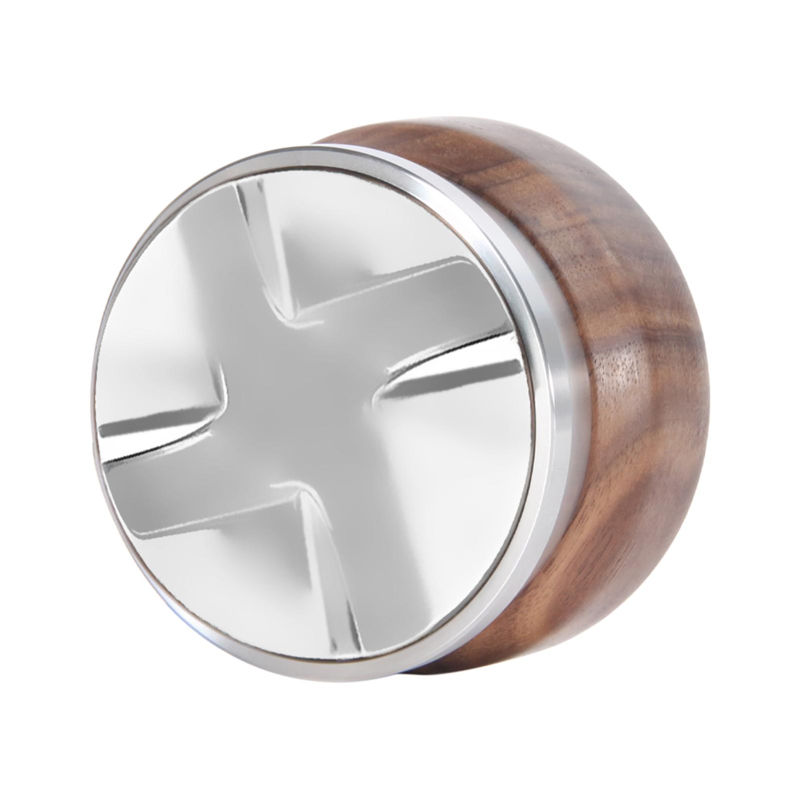 Coffee Distributor/Leveler Tool, Coffee Tamper, Stainless Steel Base Wood Handle, Adjustable, Powder Press