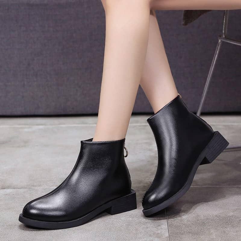 Chelsea Boot đế bệt kéo khóa sau 6581