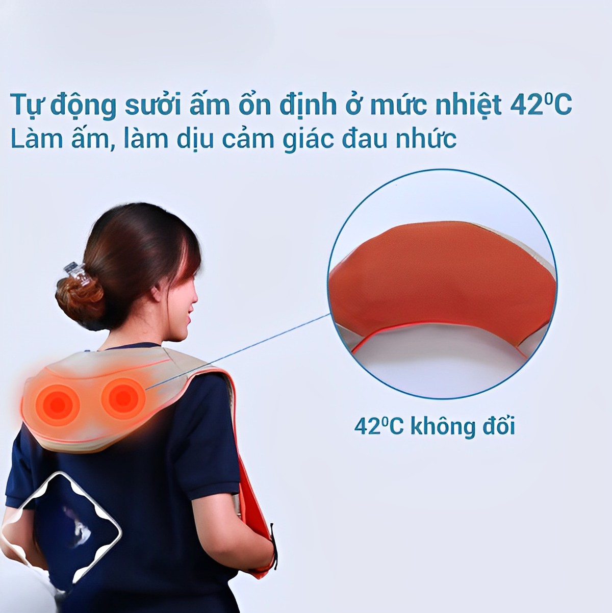 Đai Massage Cổ, Vai Gáy, Lưng , tác động sâu vào vùng cơ giúp giảm đau nhanh chóng