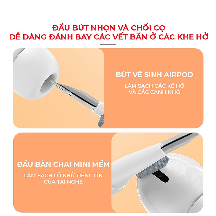 Bộ Dụng Cụ Làm Sạch Bàn Phím Và Tai Nghe Bluetooth Q20 20 Trong 1 Vệ Sinh Siêu Sạch Hàng Nhập Khẩu