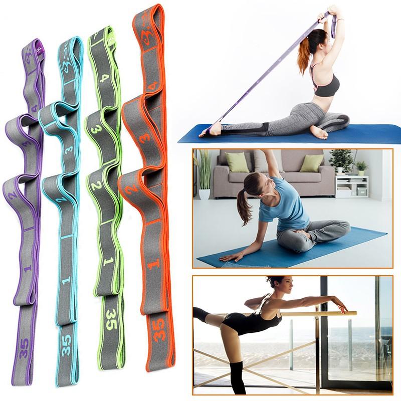 Dây tập YOGA Elecstic Band , Yoga Stretch Belt- Dây miniband hỗ trợ các bài tập thể dục tại nhà (Màu Ngẫu Nhiên )