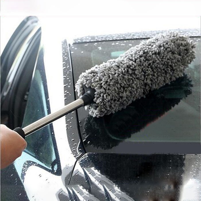 Chổi lau rửa xe hơi ô tô chuyên dụng bông lau Nano sợi mềm thấm hút có thể rút gọn kéo dài - Kiểu dáng Tròn