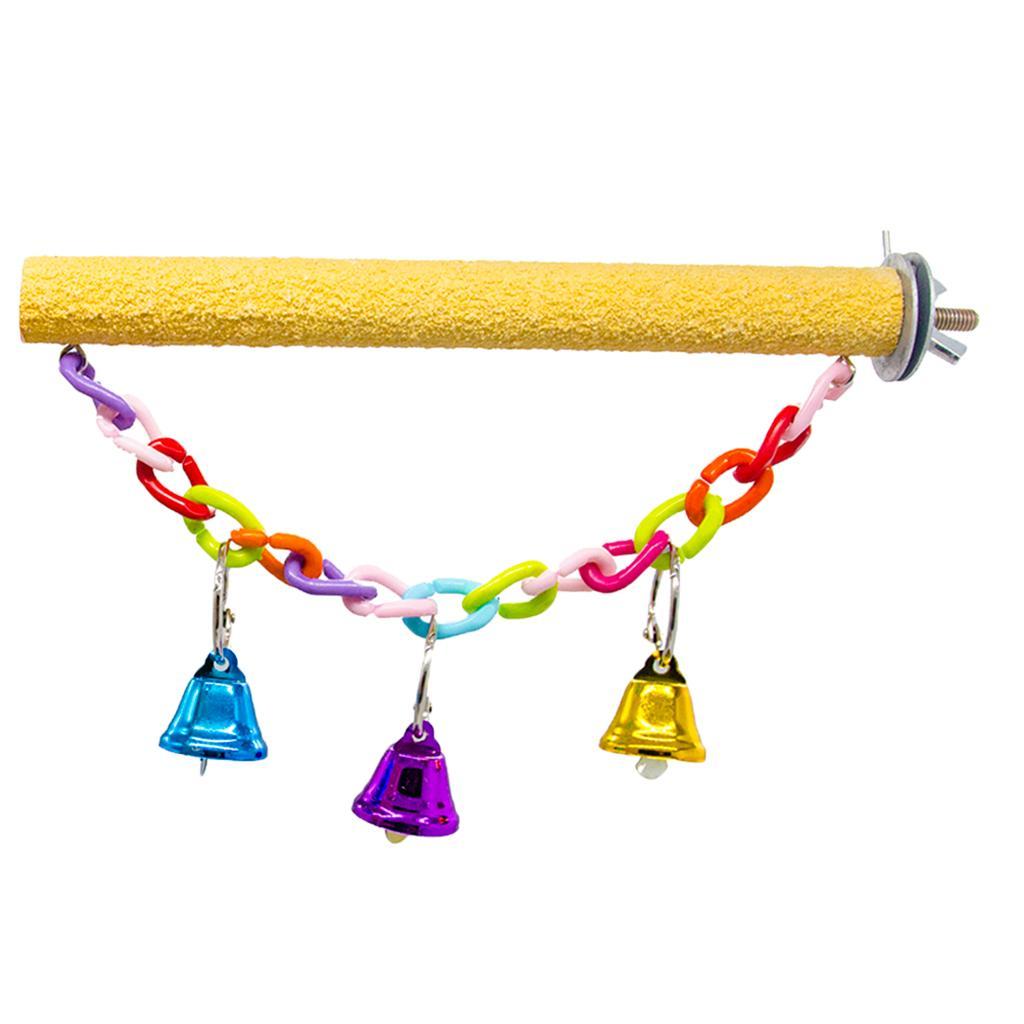 3 Pcs Bird Cage Toy Parrot Wood Stand Chew Toy Branch Perches