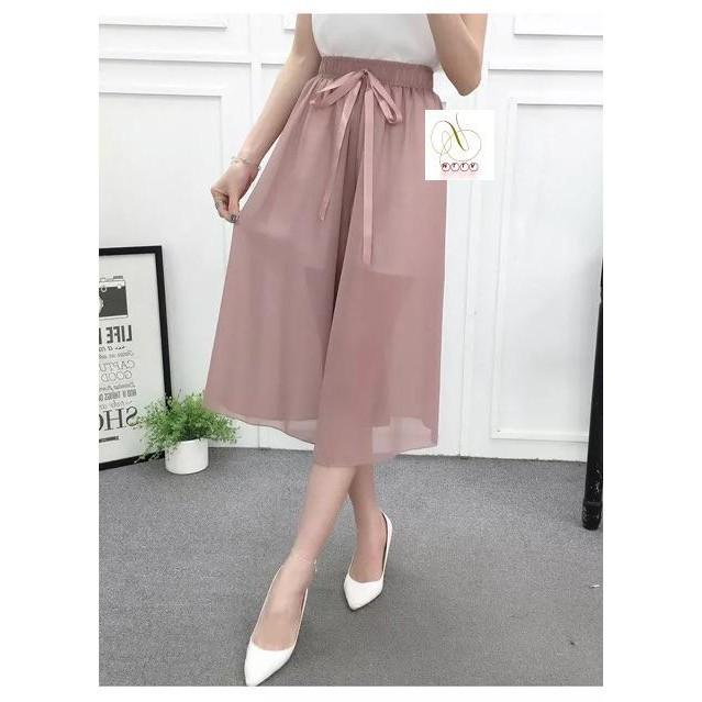 #889 Quần giả váy voan chiffon hàng Quảng Châu