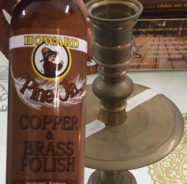 Dung dịch lau bóng đồ dùng bằng đồng thau inox Howard Pine-Ola Copper &amp; Brass Polish CB0008 236ml