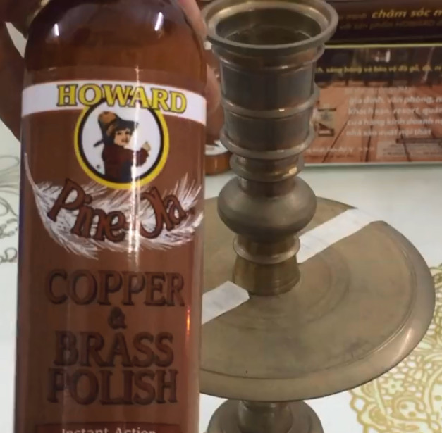 Dung dịch lau bóng đồ dùng bằng đồng thau inox Howard Pine-Ola Copper & Brass Polish CB0008 236ml