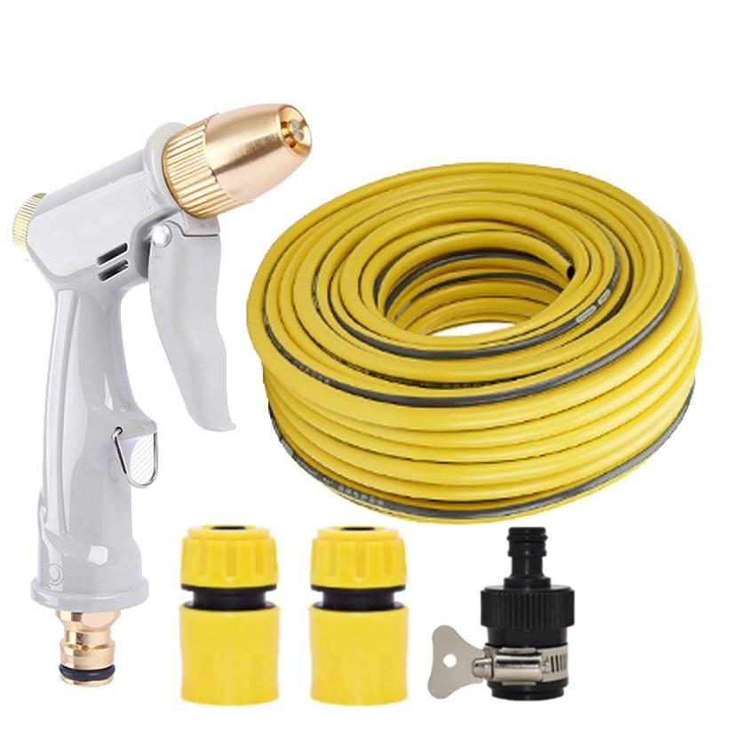 Bộ dây vòi xịt nước rửa xe, tưới cây tăng áp 3 lần, loại 3-5m 206846