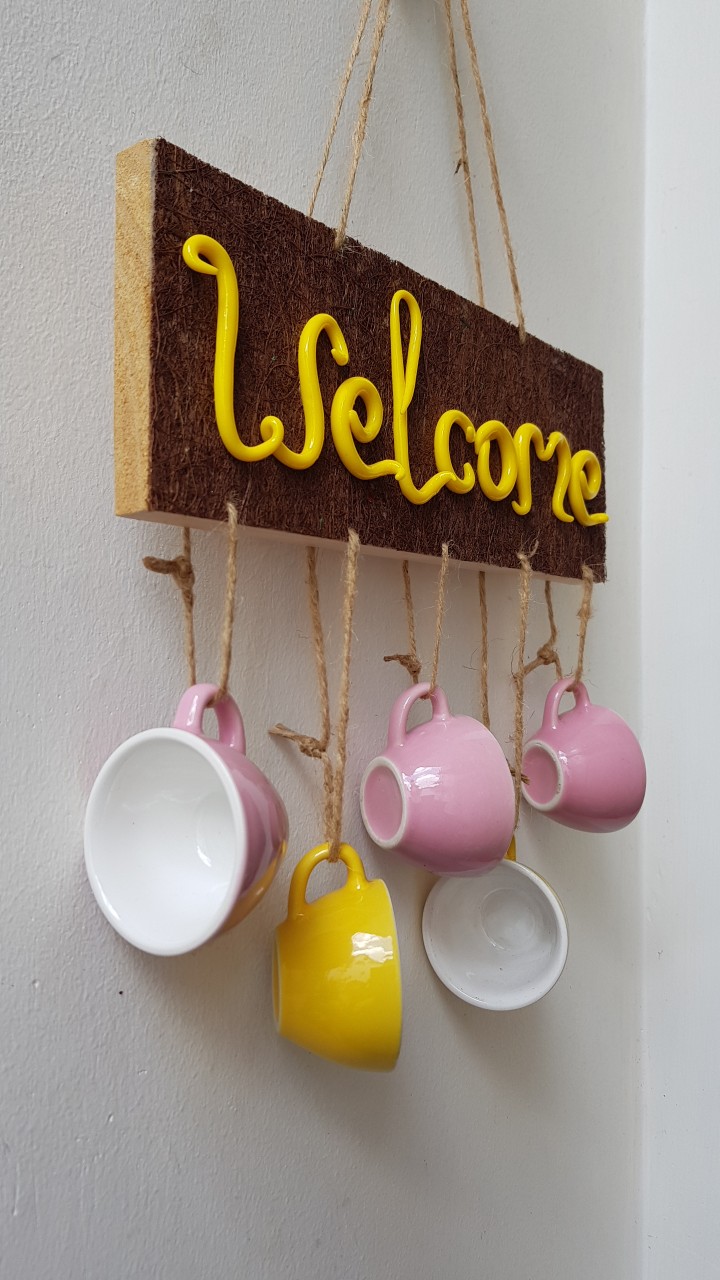Bảng chuông Welcome, bảng trang trí, bảng gỗ handmade độc đáo, phụ kiện trang trí nhà cửa, món quà ý nghĩa dành tặng bạn bè, người thân, giao từ HCM