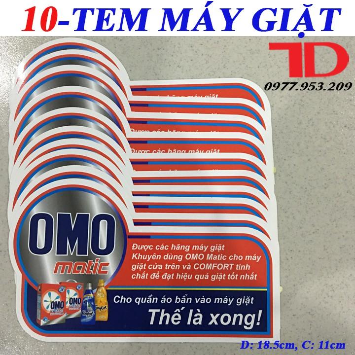 Combo 10 Tem OMO Dán Máy Giặt